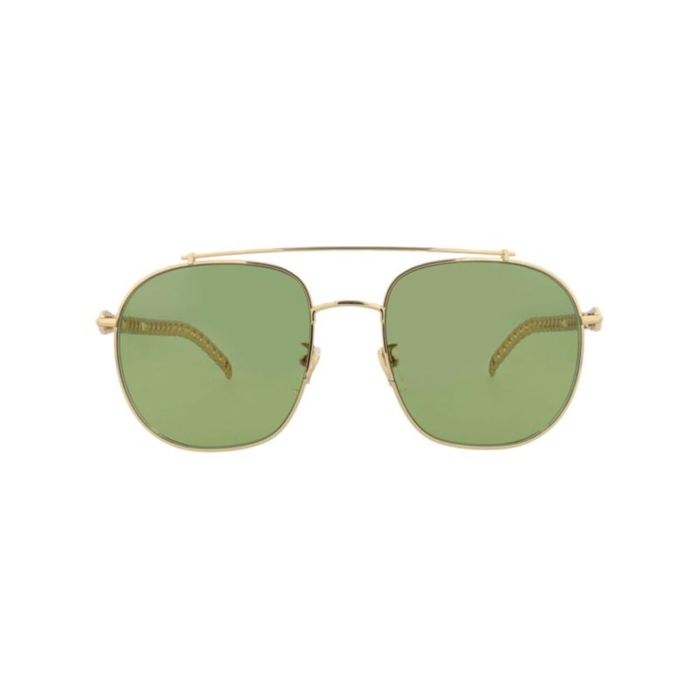 Gucci Square-Frame Metal Sunglasses Gold Mens